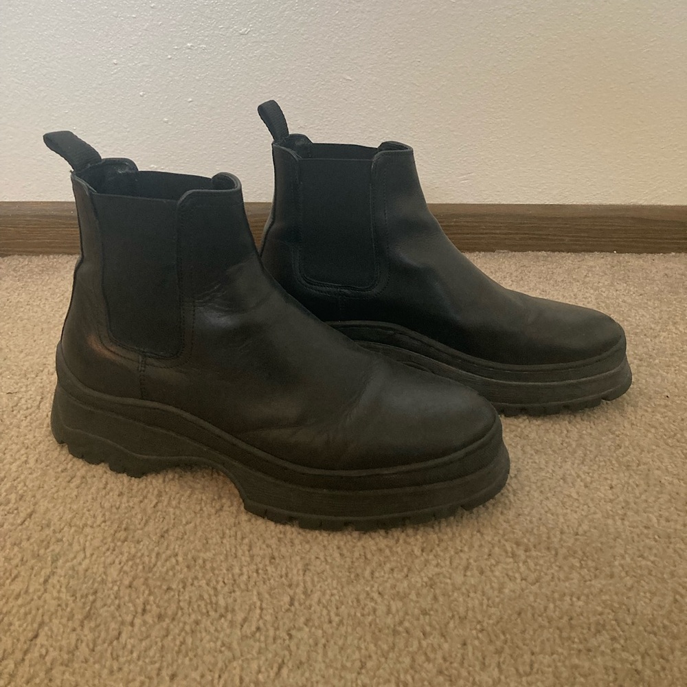Black Dune London Bertie Chunky Sole Chelsea Boots